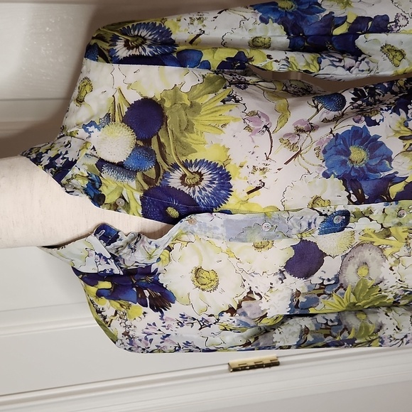 Zara Woman Sheer Floral Print Blouse Size XS - Picture 2 of 16